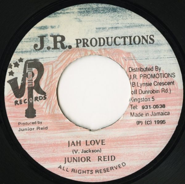 Warn The Nation Riddim：JAMAICA盤 7インチ Junior Reid／Jah Love【J.R. Productions】90s DANCEHALL ダンスホール 45RPM. 試聴_画像1