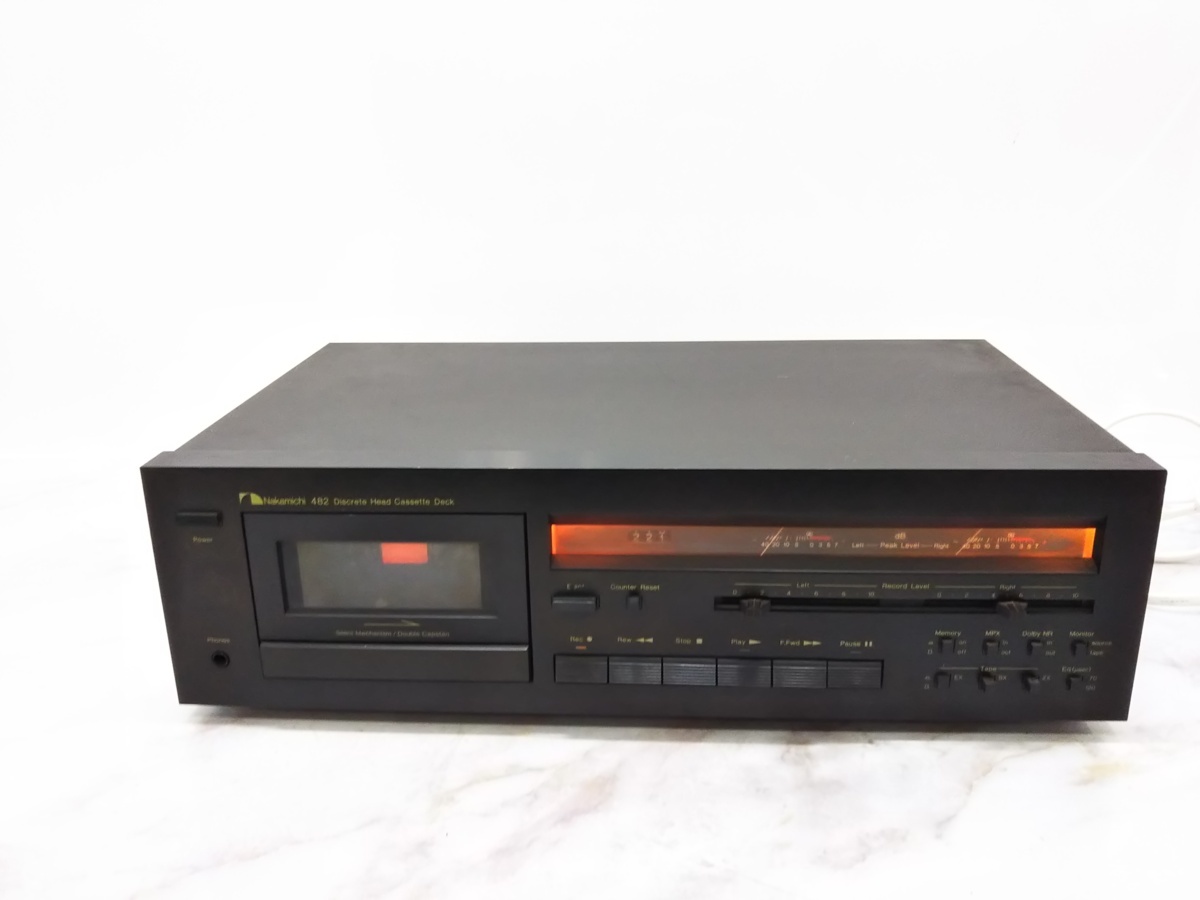 △ジャンク品　オーディオ機器　カセットデッキ　Nakamichi　482　ナカミチ　通電OK_画像1