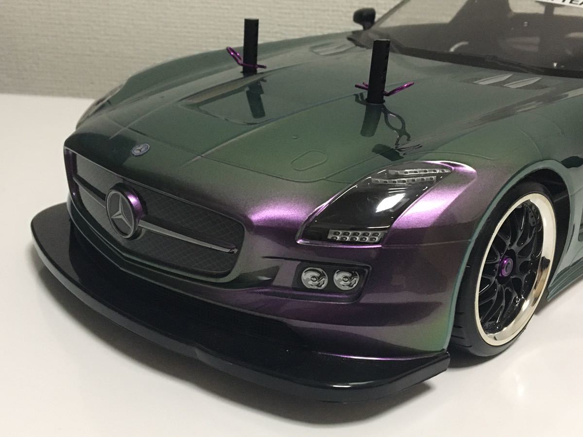 未走行 タミヤ TT-02 TYPE-S 1/10スケール メルセデス AMG SLS GT3 オプション多数 TT-02D ドリフトスペックの画像9