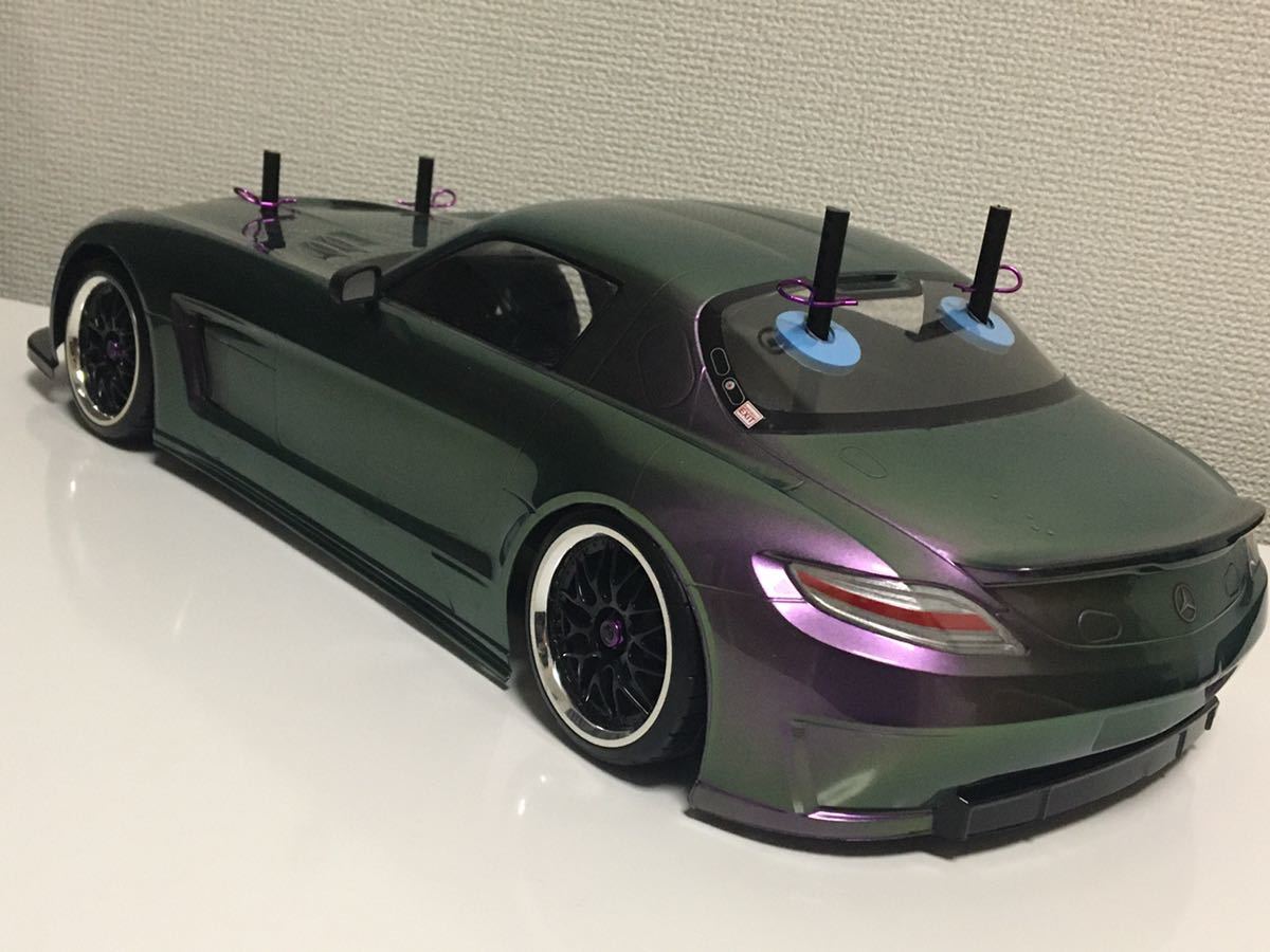 未走行 タミヤ TT-02 TYPE-S 1/10スケール メルセデス AMG SLS GT3 オプション多数 TT-02D ドリフトスペックの画像2