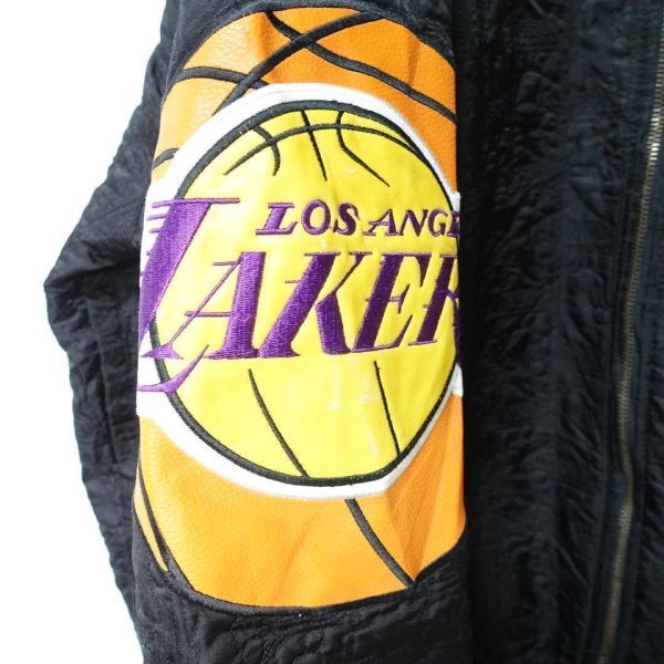 NBA Lakers 刺繍ロゴ 総柄 デザイン Vintage スタジャン | www