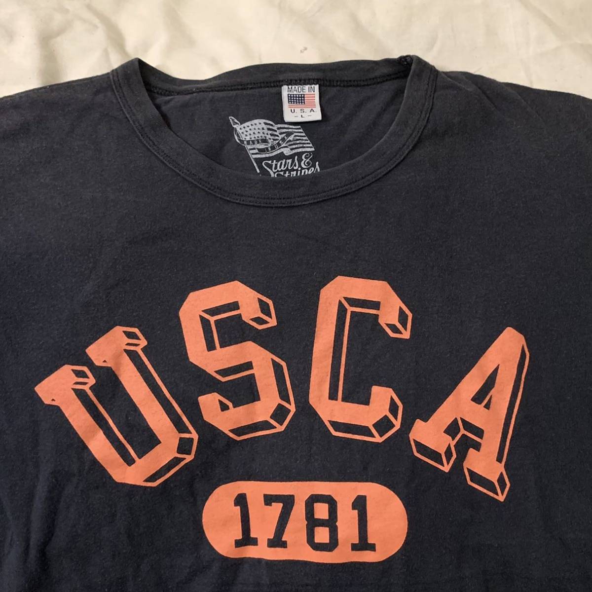 USCA/Stars&StripesビンテージグラフィックTシャツ(アメリカ製)