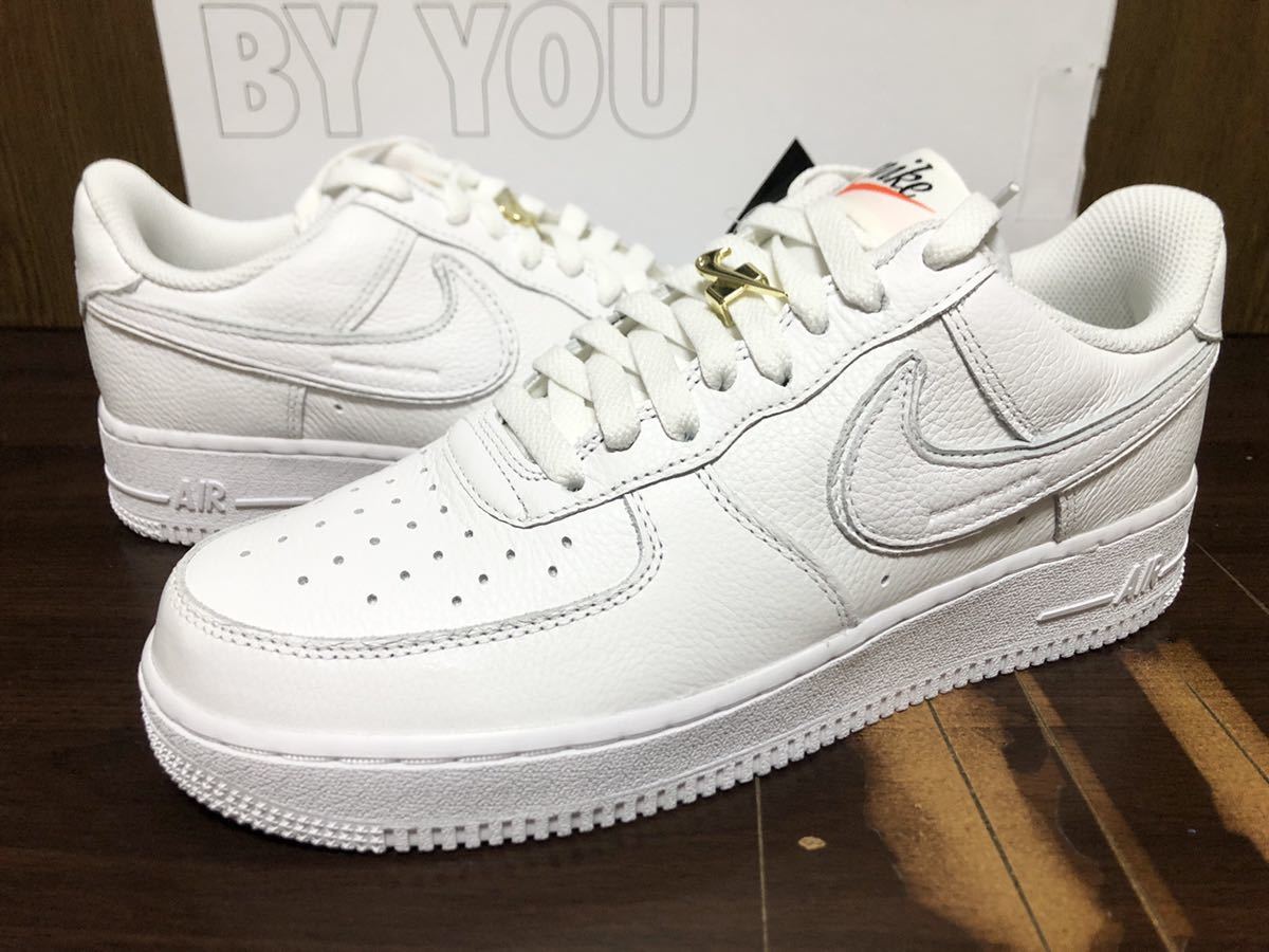 21年製 NIKE AIR FORCE 1 BY YOU UNLOCKED 50th DOUBLE SWOOSH ナイキ エアフォース【DJ7015-991】WHITE LEATHER ホワイト レザー 白 US8