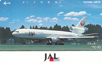 ●JAL日本航空 DC-10テレカ_画像1