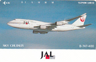 ●JAL日本航空 B-747-400テレカ_画像1