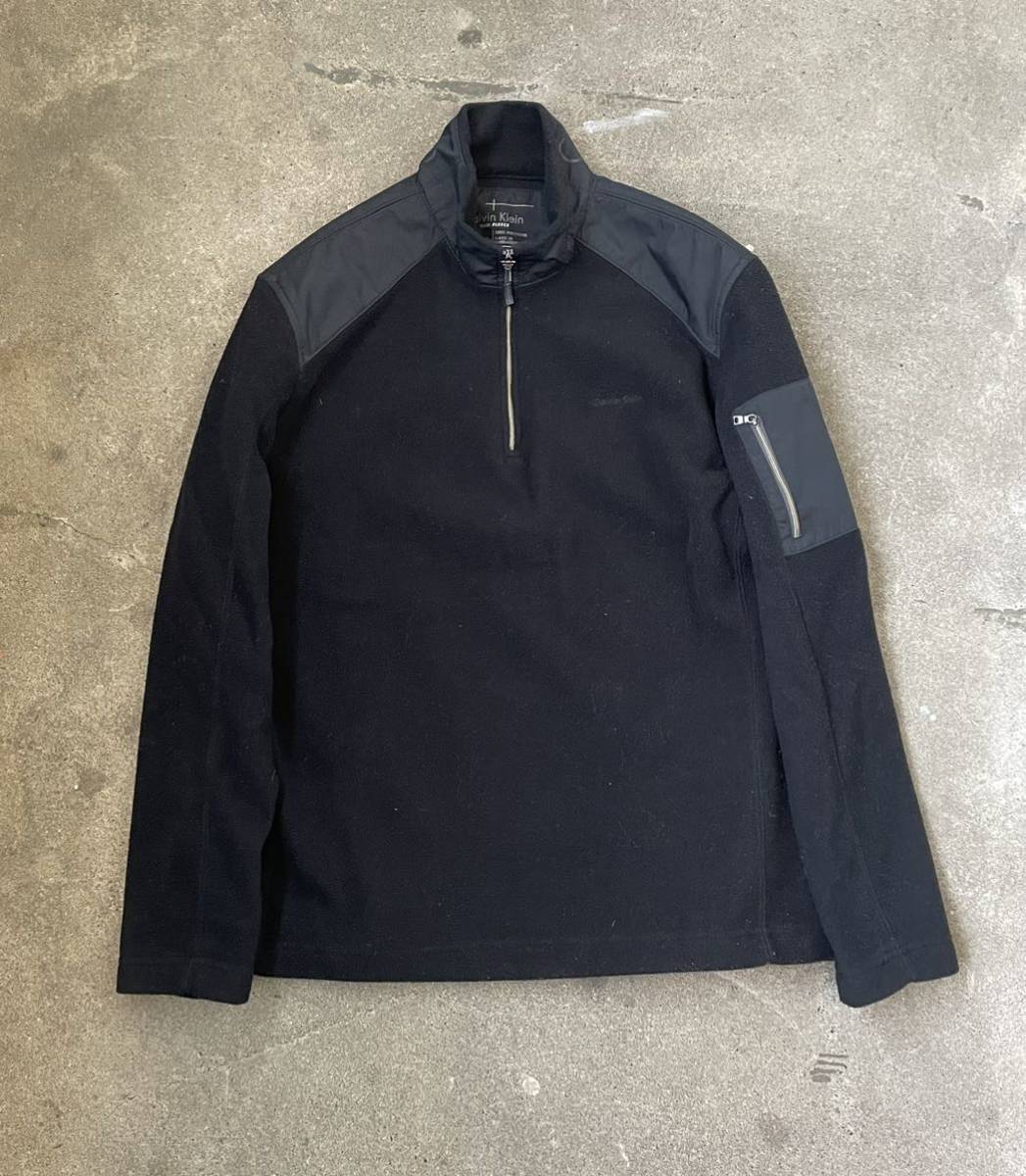 00s Calvin Klein tech fleece カルバンクライン ハーフジップ テックフリース ファッション ブランド別 ウエア（男性用）  