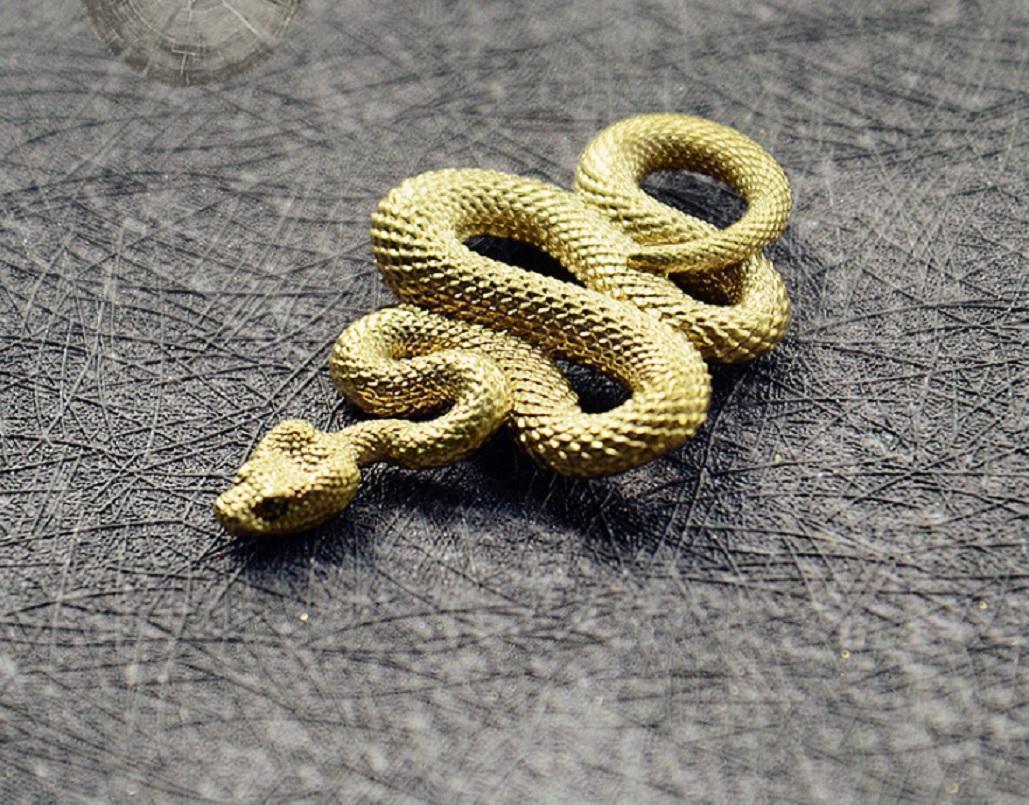 【匿名配送】蛇のキーホルダー　真鍮　スネークチャームキーホルダー　爬虫類 お守り　0-1_画像5