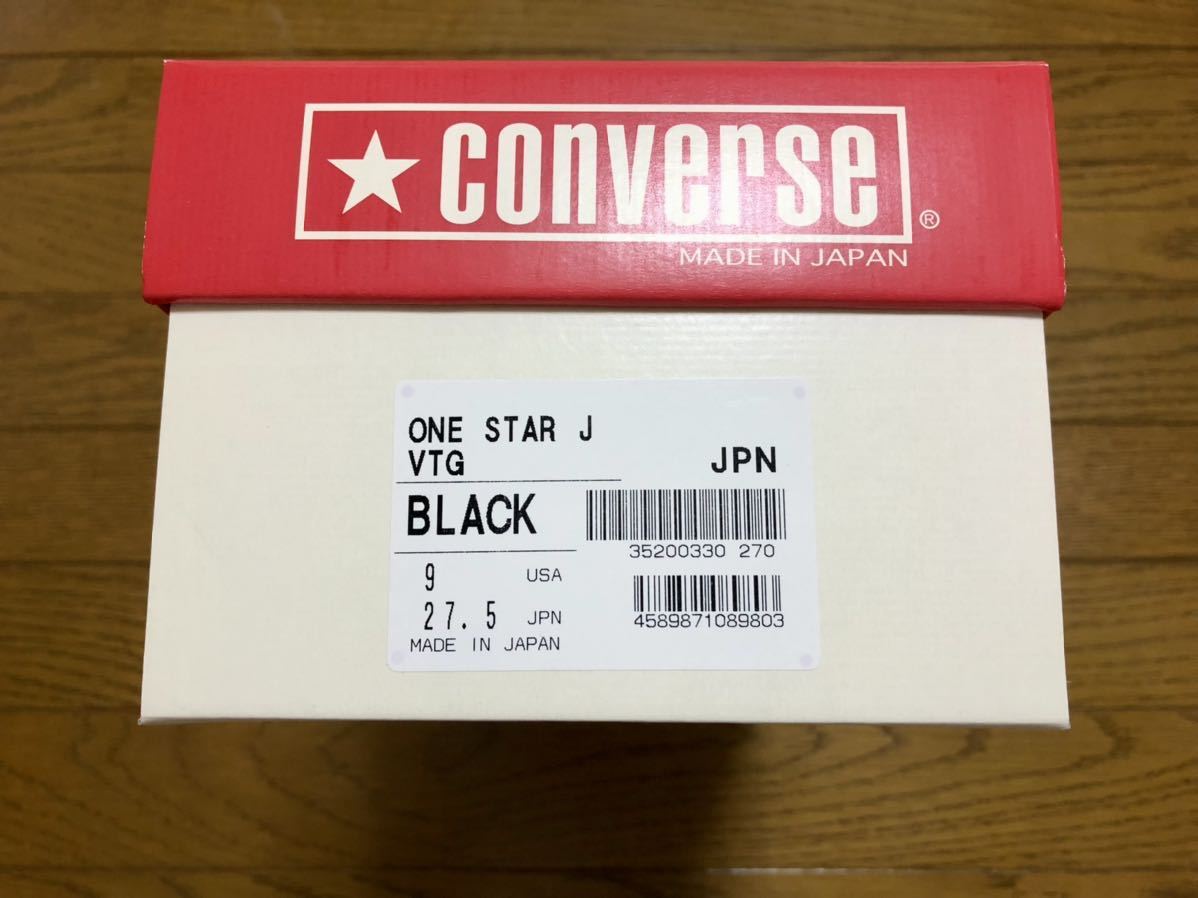 新品 黒 US9 27.5cm TimeLine ONE STAR J VTG】 タイムライン ワン