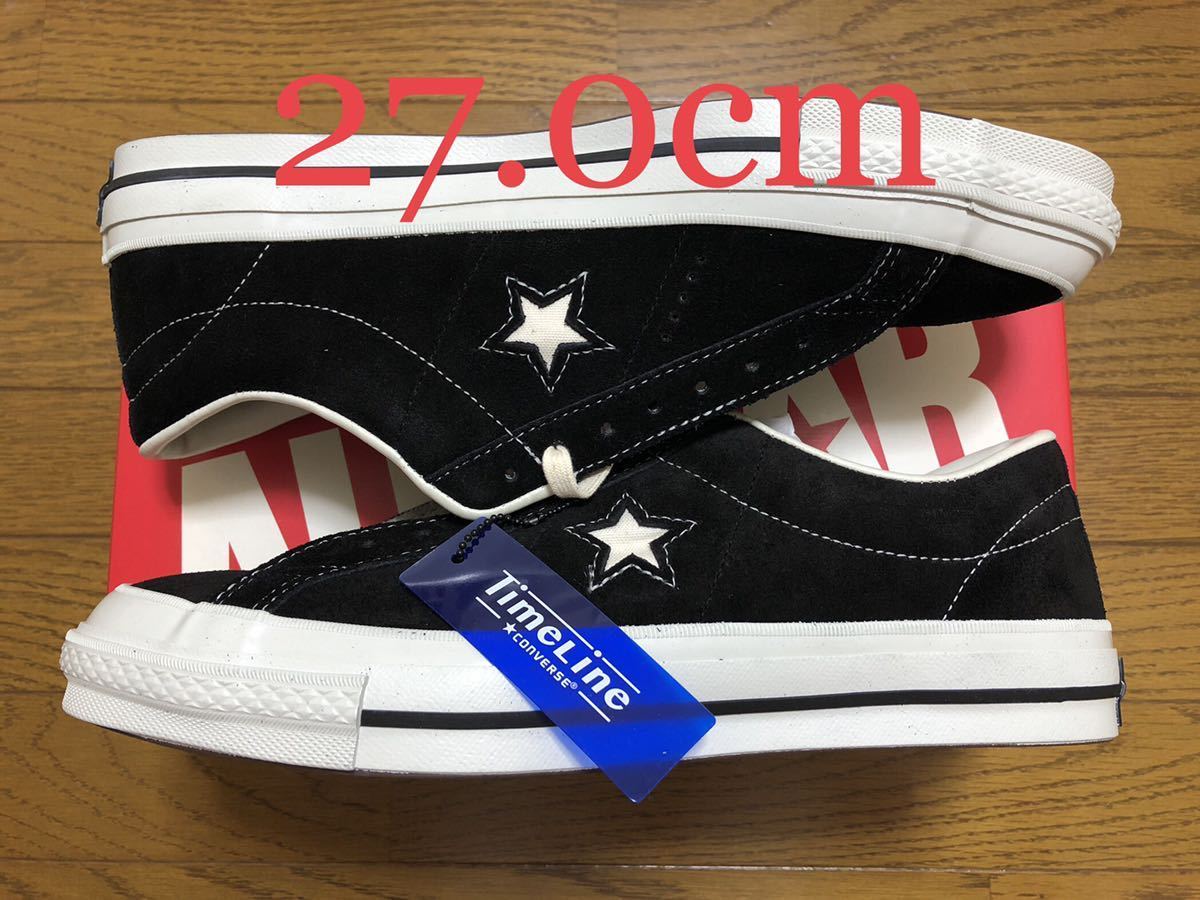 【新品 黒 US8.5 27.0cm TimeLine ONE STAR J VTG】 タイムライン ワンスター converse time line addict all ox hi chuck taylor ct 50 59