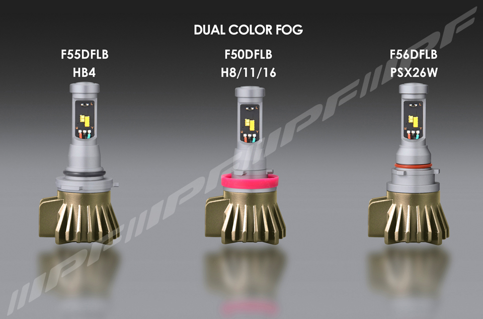 IPF LED　LEDデュアルカラーフォグランプバルブ F50DFLB　H8/H11/H16 12V/24V　車検対応 ３年保証 led フォグ_画像8