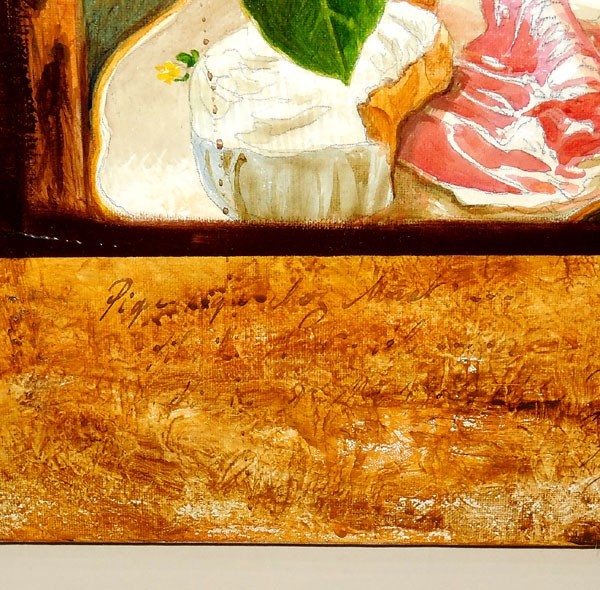 ＊新入荷＊ 版画の原画！アントン・モルナー(ANTON MOLNAR)「ジベルニーのピクニック」キャンバス油彩/写実/リアリズム/大変珍しい作品です_画像7