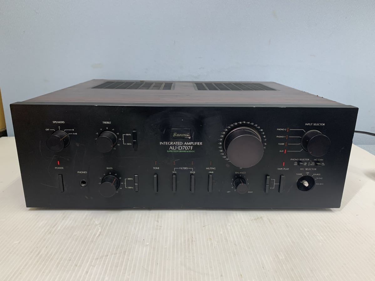 SANSUI サンスイ プリメインアンプ AU-D707F 動作未確認