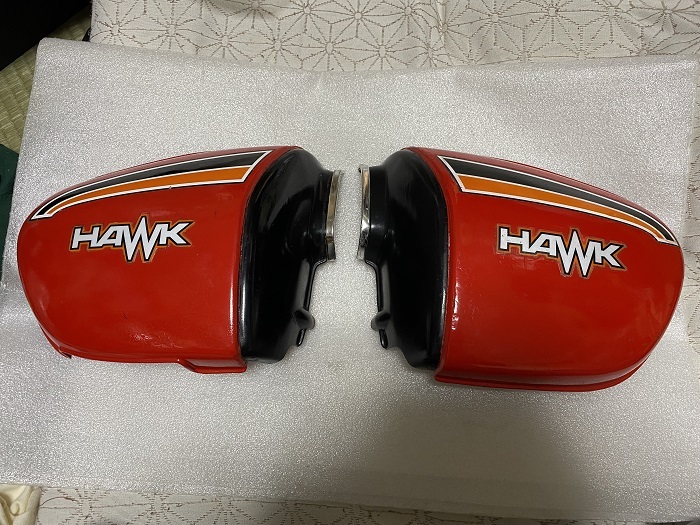 CB250T CB400T ホーク 純正 サイドカバー 角タンク やかんタンク HAWK
