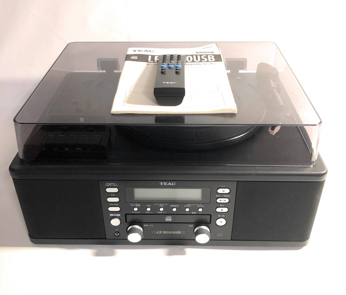 TEAC CDレコーダー ターンテーブル LP-R550USB-B カセット