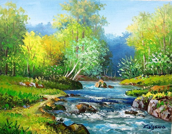 参考価格ヤフオク! - 油彩画 洋画 (油絵額縁付きで納品対応可) P4号