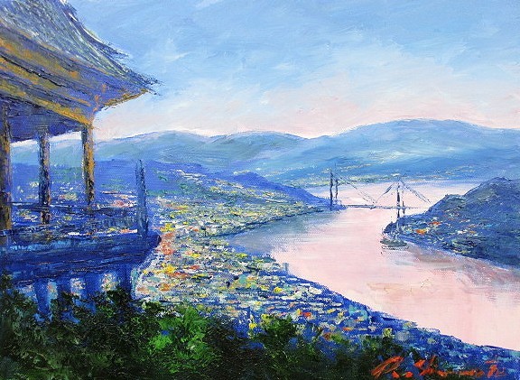 再再販! 油彩画 洋画 油絵額縁付きで納品対応可 F20号 尾道2