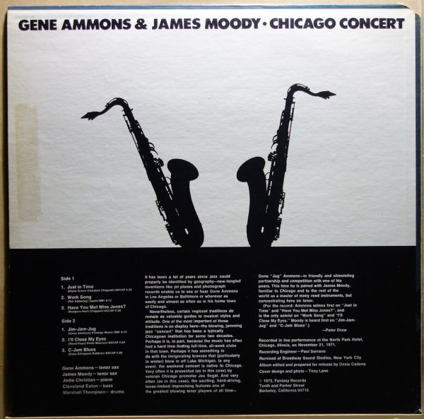 Jazz◆USオリ盤◆Ammons & Moody - Chicago Concert◆Cleveland Eaton◆超音波洗浄_画像2