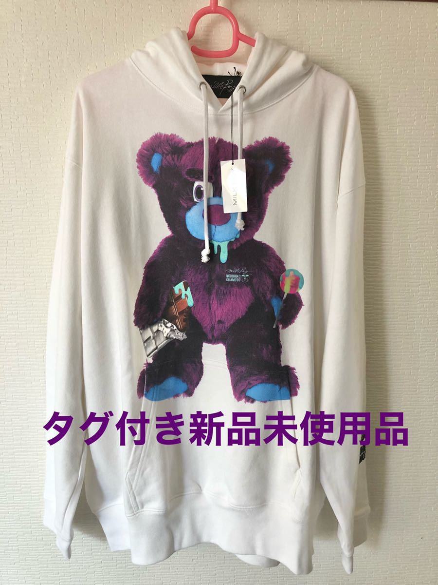 milkboy 岡本信彦 コラボ 限定 熊 クマ ベアー パーカー フーディ
