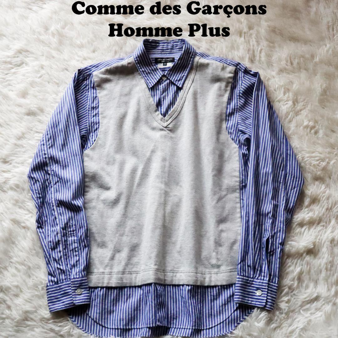 おすすめ【希少品】COMME des GARCONS Homme Plus/コムデギャルソンオムプリュス 長袖シャツ AD2009  ニットベストドッキング 品番PD-B030 COMME des GARCONS メンズファッション  ファッション￥11,682-www.montossi.com