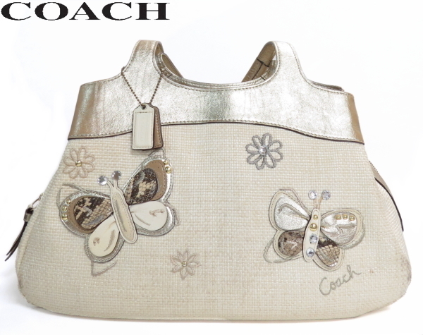 コーチ レキシー バタフライ ストローハンドバッグ Yahoo!オークション - コーチ COACHレキシー バタフライ