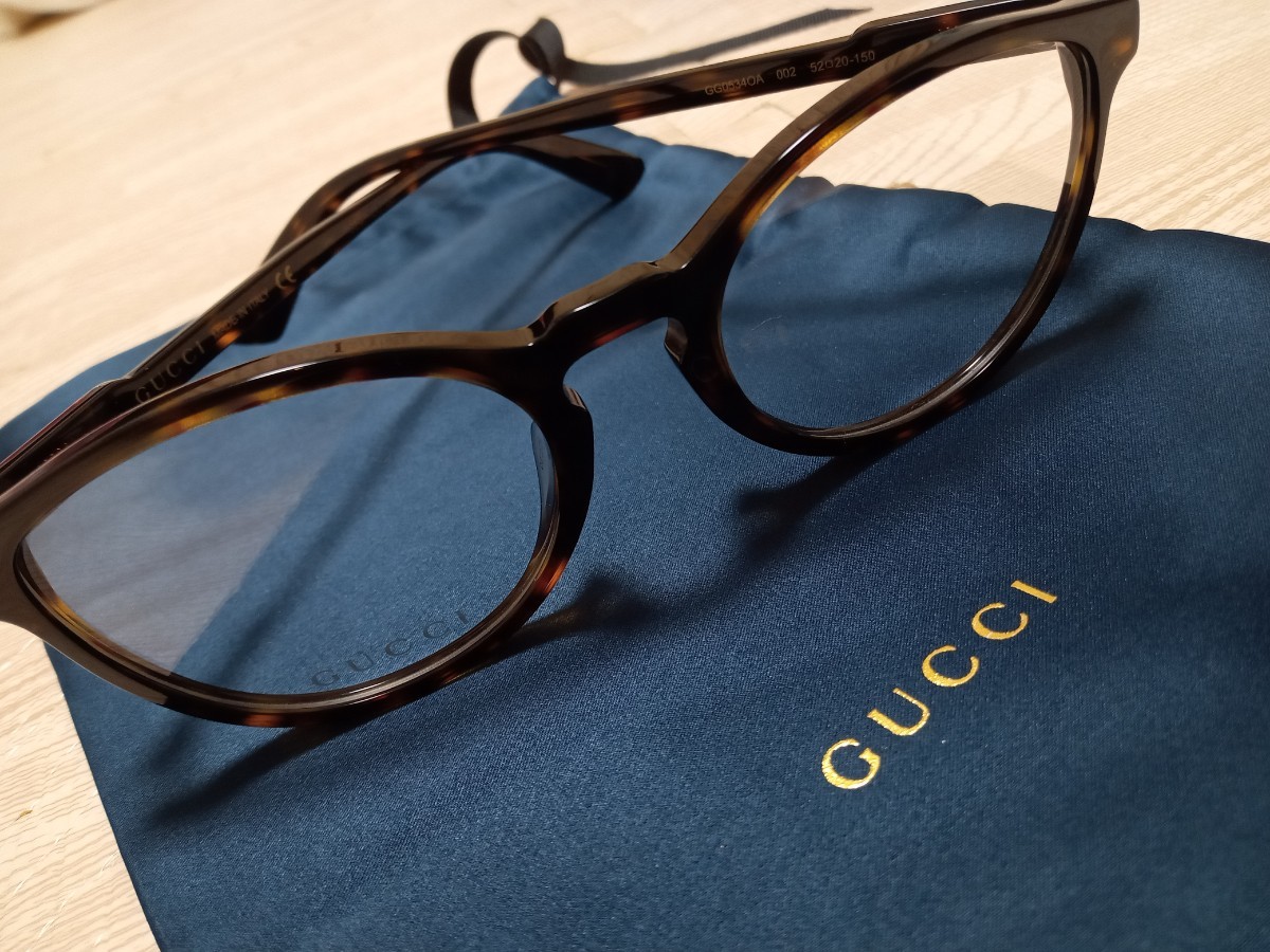 新品未使用】GUCCI イタリア製メガネフレーム ブラウン(¥18,000