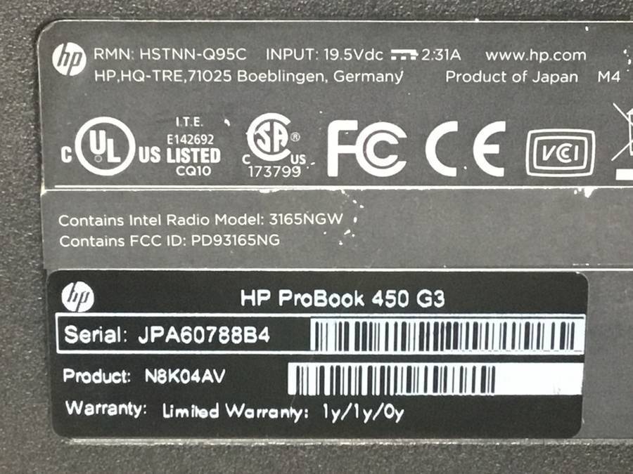 hp HP ProBook 450 G3 - 4GB□現状品 | consorciodebens.com.br