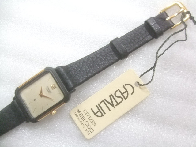最適な材料 新品未使用高級シチズンCASTALIAクオーツ腕時計ブラック