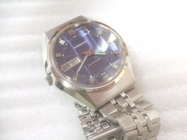 デッドストック未使用70sシチズンアドレックス自動巻き5面カットガラス