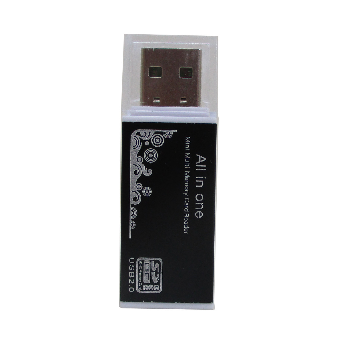 同梱可能 SDカードリーダー/ライター 4in1 アルミ SD+microSD+MSDUO+microMSDUO ブラックｘ２個セット/卸_画像2
