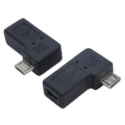 同梱可能 miniUSB-microUSB変換プラグ L型変換アダプタ USBM5-MCRLF 変換名人/4571284882515ｘ１個_画像1