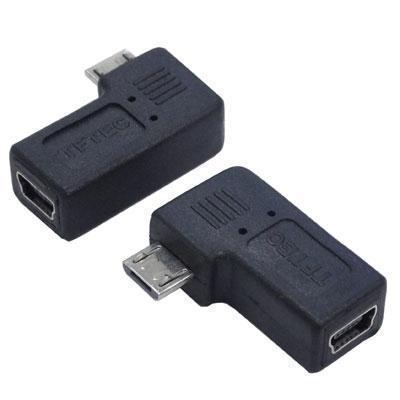 送料無料 miniUSB-microUSB変換プラグ L型変換アダプタ USBM5-MCLLF 変換名人/4571284882508ｘ１個_画像1