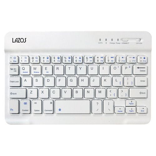 送料無料 ブルートゥースキーボード Bluetooth 簡単接続！USB充電式 Lazos L-BTK-W/6028ｘ１台_画像1