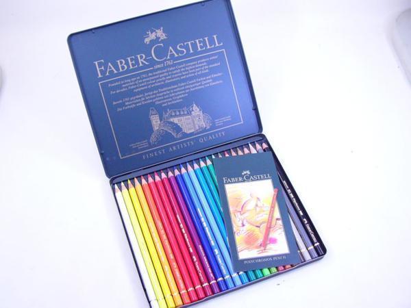  бесплатная доставка цветные карандаши маслянистость Faber-Castell 24 цвет ( жестяная банка входить ) поли черный Moss 110024