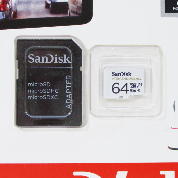 送料無料 64GB microSDXCカード マイクロSD サンディスク 高耐久ドライブレコーダー向 CL10 V30 U3 SDSQQNR-064G-GN6IA/3081_画像2