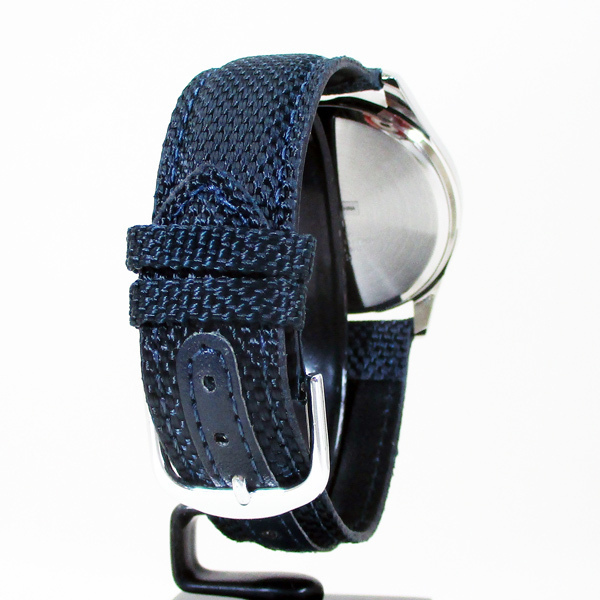 送料無料 シチズン ファルコン 腕時計 日本製ムーブメント ナイロン/革ベルト ネイビー/白 QB38-314 メンズ 紳士_画像7
