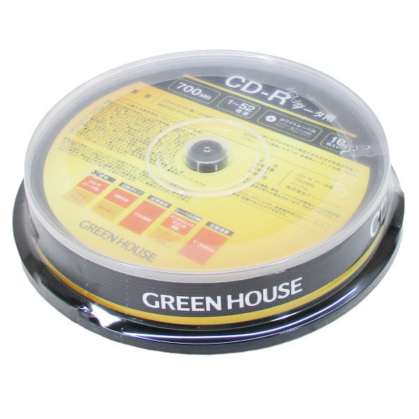  including in a package possibility CD-R data for 10 sheets insertion spindle GH-CDRDA10/7566 green house x1 piece 