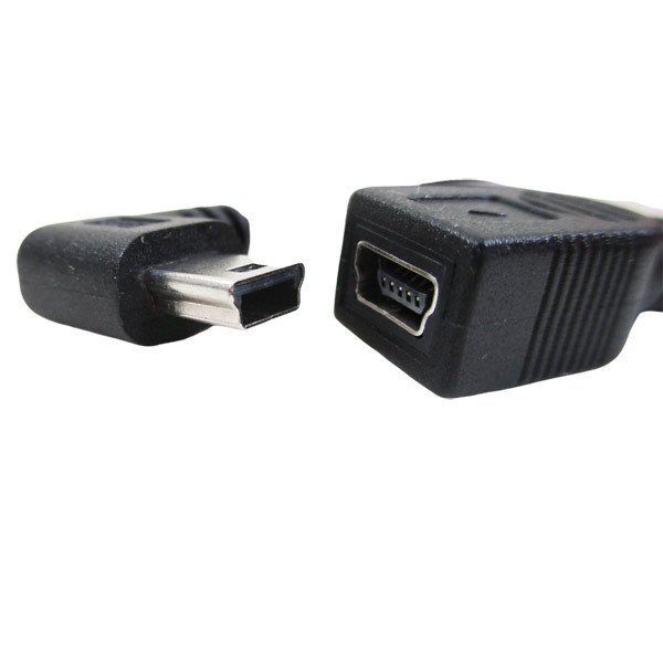 同梱可能 miniUSB延長ケーブル 左向きL型・オス - メス 20cm USBM-CA20LL 変換名人/2324_画像1