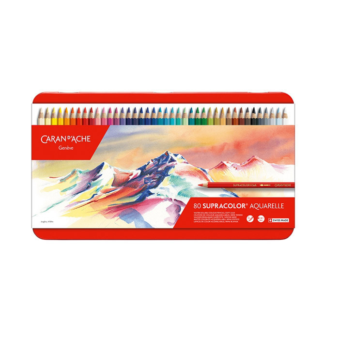 同梱可能 色鉛筆 水溶性鉛筆 カランダッシュ スプラカラーソフト メタルボックス入り 80色セット/3888-380/日本正規品