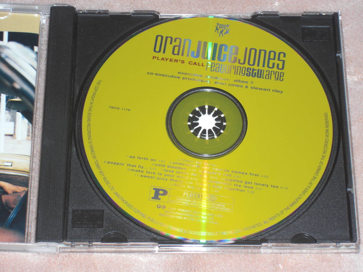 UK盤CD　Oran 'Juice' Jones Featuring Stu Large ー Player's Call 　（Tommy Boy TBCD 1179）　L soul_画像4