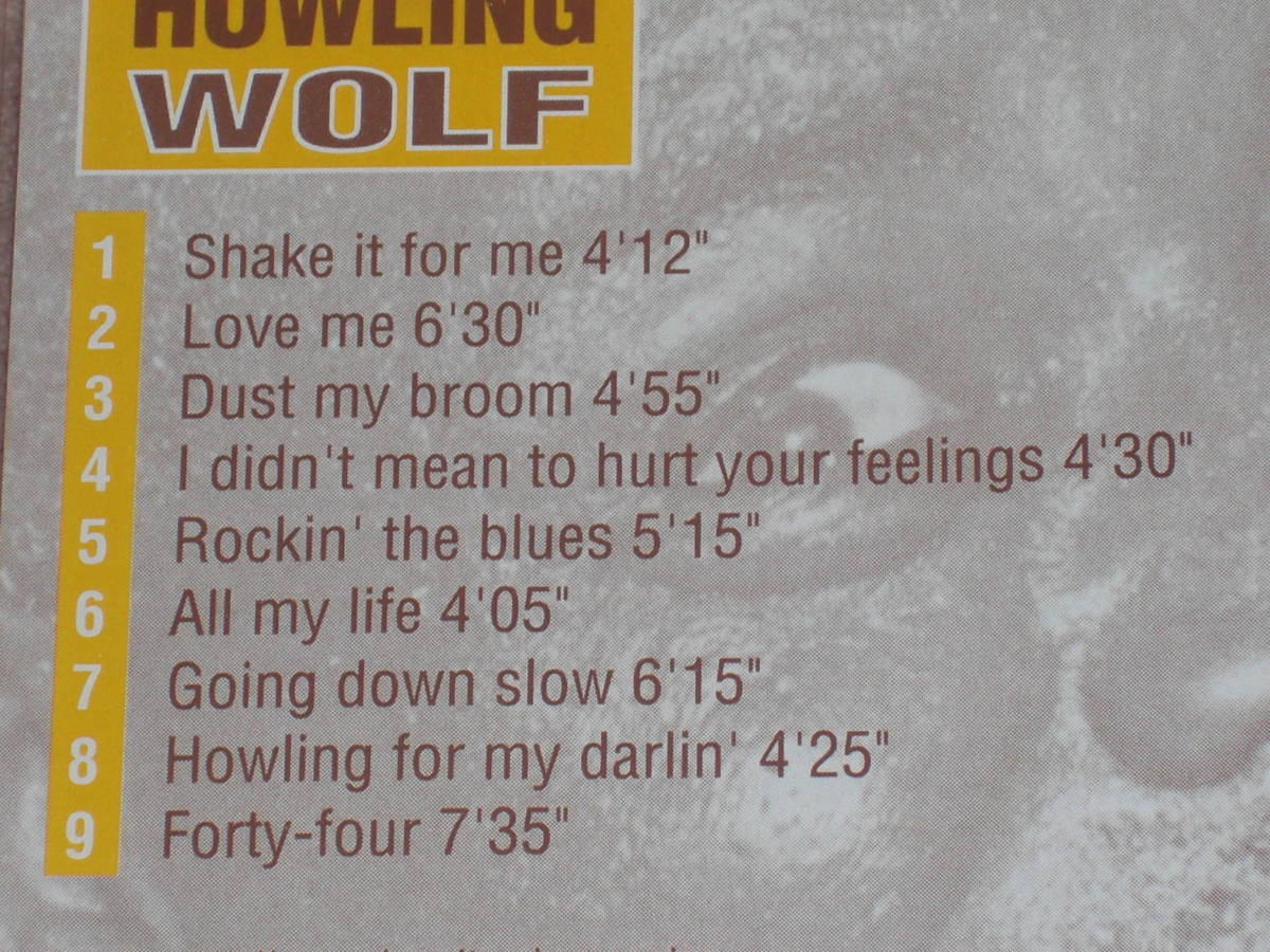 BELGIUM盤CD Howling Wolf ー Live In Europe 1964 　（Sundown CD　907）guitar:Hubert Sumlin　O blues_画像5