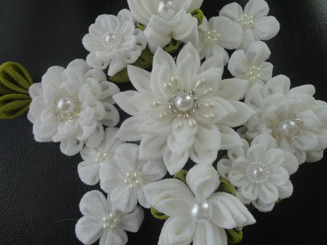*otowa* flower ornamental hairpin * barrette * white * pure-white * large wheel * white * type * go in .* go in .*..*. industry * Japanese clothes * knob skill * one Point *RW060