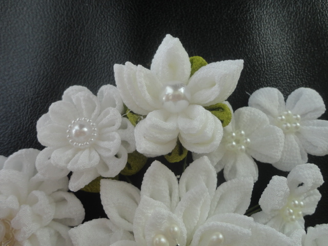 *otowa* flower ornamental hairpin * barrette * white * pure-white * large wheel * white * type * go in .* go in .*..*. industry * Japanese clothes * knob skill * one Point *RW060