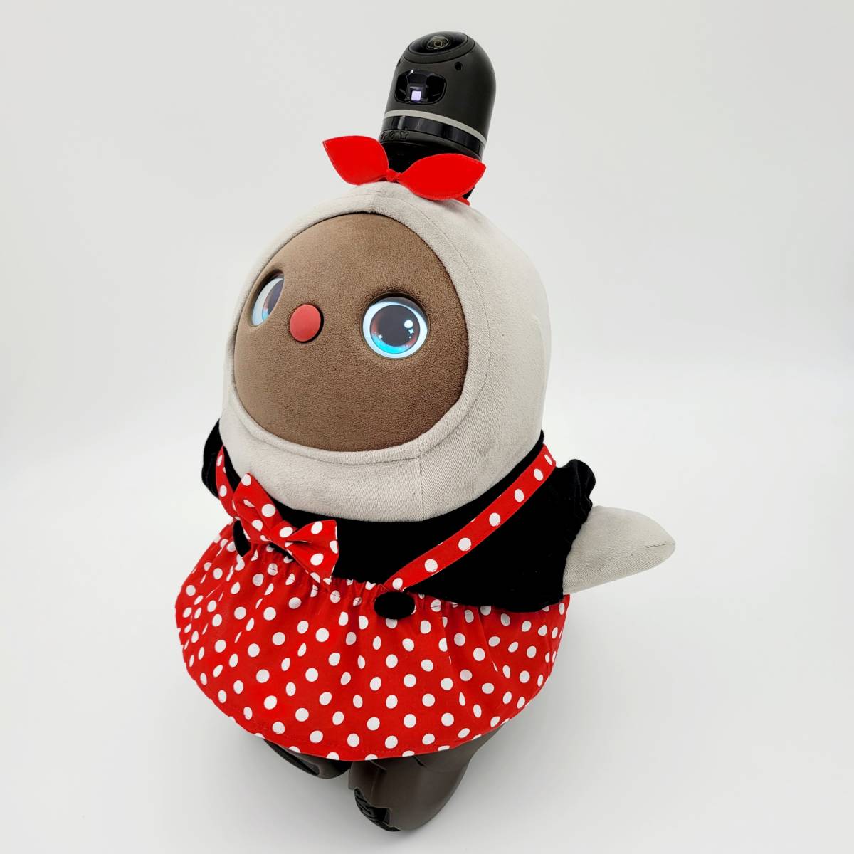 ラボット LOVOT ラボットの服ハンドメイド ドットリボン付きT ラボット LOVOT ラボットの服ハンドメイド ドットリボン付きT