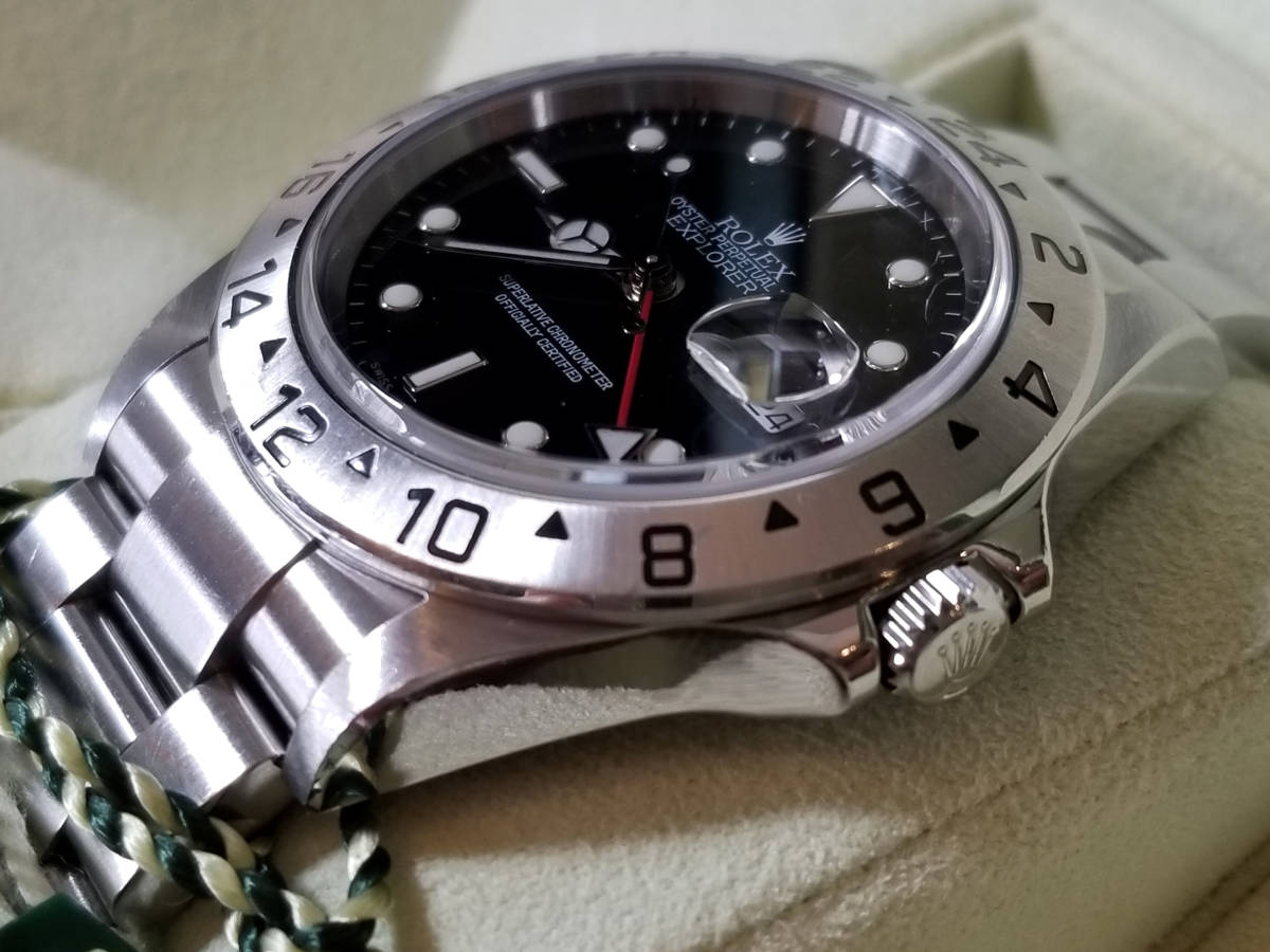 ★ ROLEX ロレックス エクスプローラーⅡ オイスターパーペチュアルデイト 16570T D番 AT メンズ腕時計 箱付 激安 レア 自動巻 高級_画像7