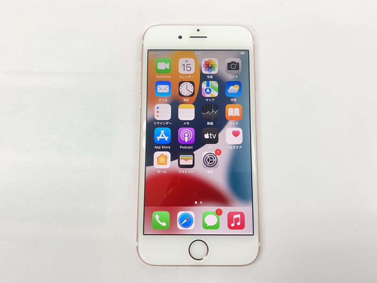 SIMフリー iPhone6S 128GB ローズゴールド バッテリー91％ 判定 au SIM 