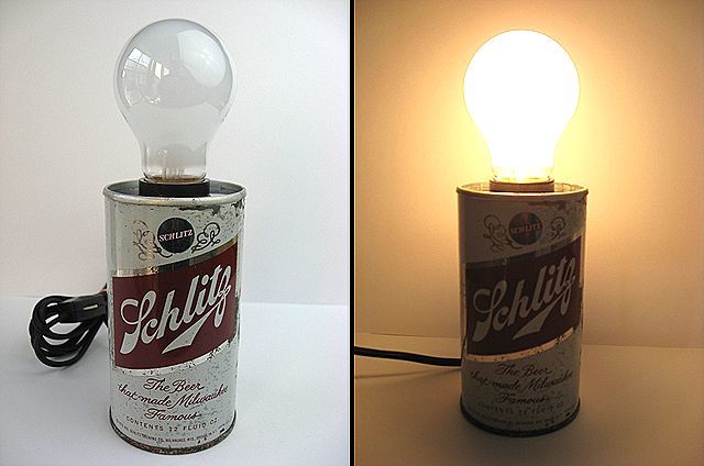 1970's Schlitz シュリッツ BEER ビール ビンテージ 缶 ランプ 検 ハムズ バドワイザー COORS アドバタイジング PABST パブスト BUD LIGHT_画像1