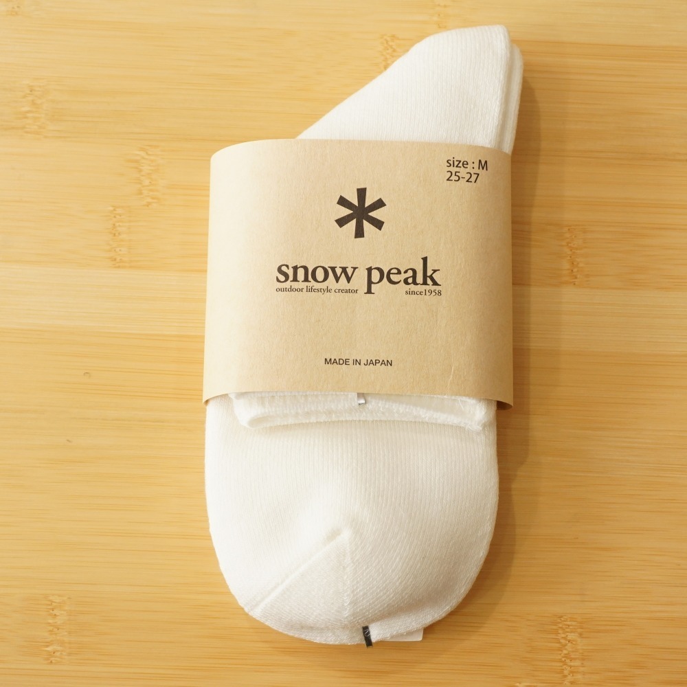 未使用 スノーピーク snow 素晴らしい外見 peak Full 送料無料激安祭 Pile Socks Short White フルパイルソックス UG-654WH フルパイル地 ショート ホワイト M