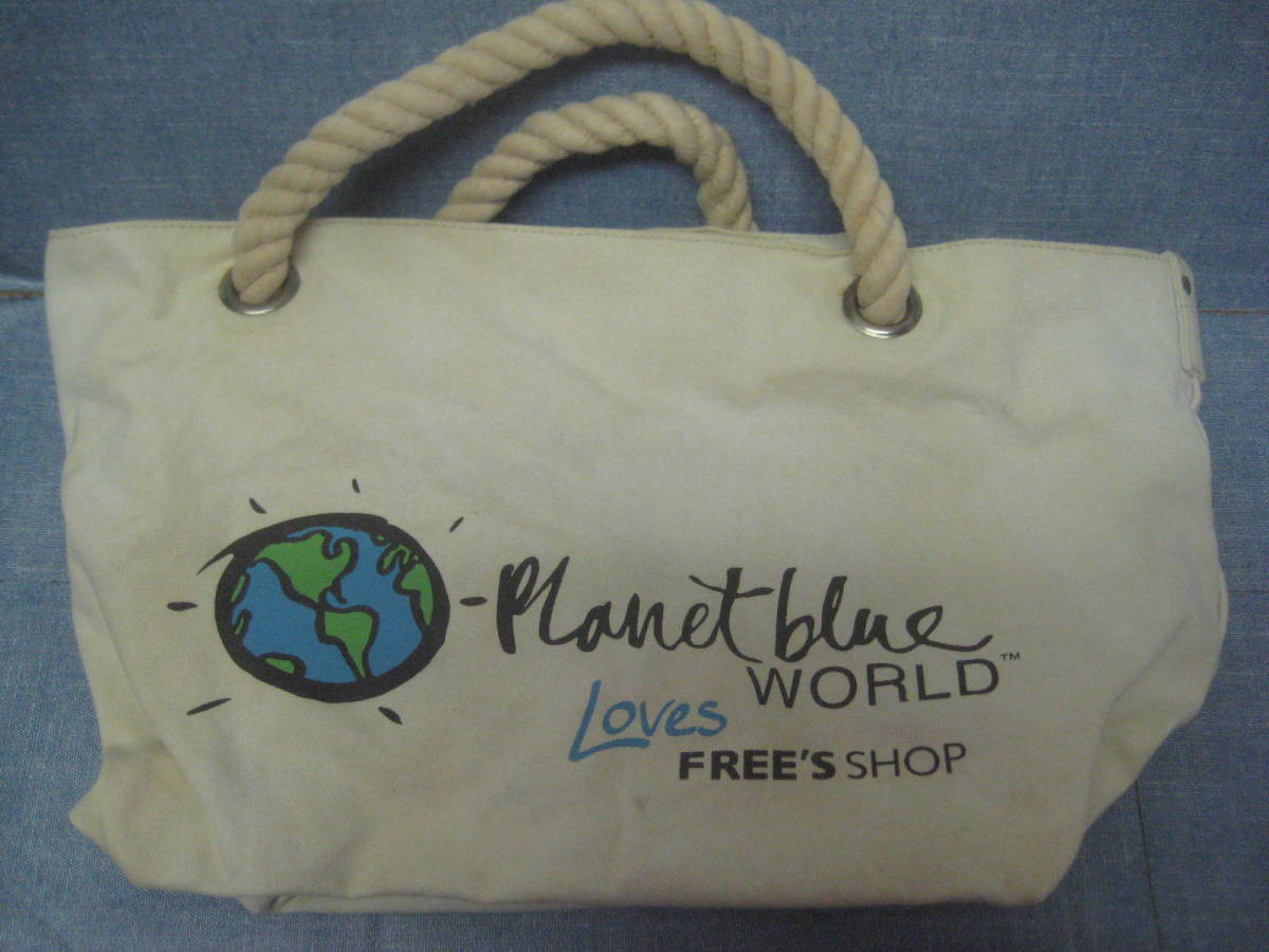 ☆FREE'S SHOP x Planet blue WORLD トートバッグ ☆_画像1