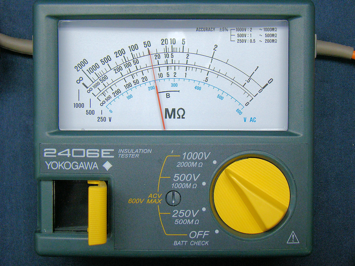 YOKOGAWA 横河 240635 2406E 2406-35 アナログ絶縁抵抗計 2018年製造