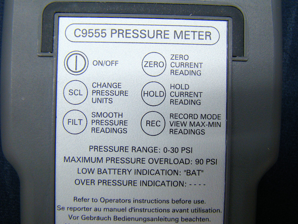 COMARK C9555 PRESSURE METER 0～30 PSI 圧力計 プレッシャーメーター 中古_画像5